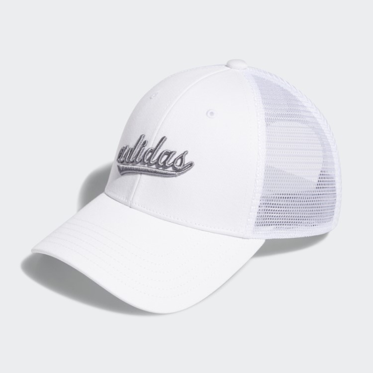 Chapéu De Caminhoneiro De Malha Adidas Branco