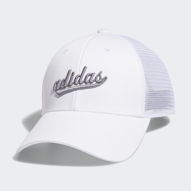 Chapéu De Caminhoneiro De Malha Adidas Branco