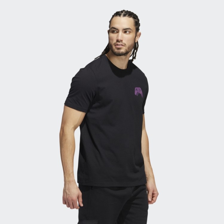 Camiseta Gamer Com Mudança De Cor Adidas Preta