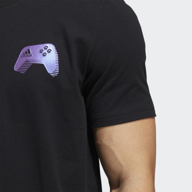 Camiseta Gamer Com Mudança De Cor Adidas Preta