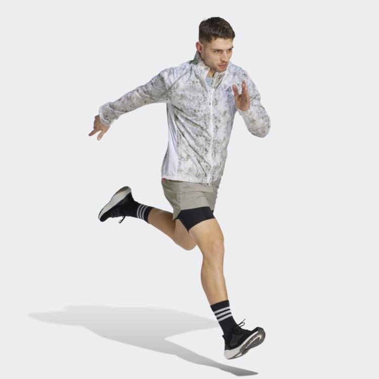 Adidas Silver Pebble Projetado Para Shorts 2 Em 1 De Corrida