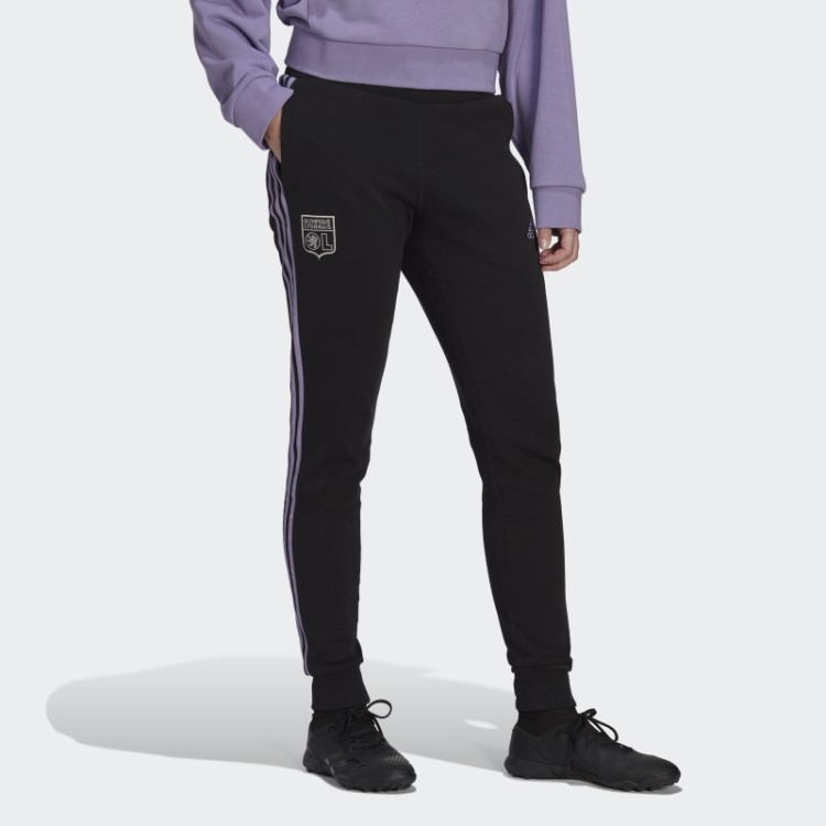 Calça Esportiva Olympique Lyonnais Adidas Preta