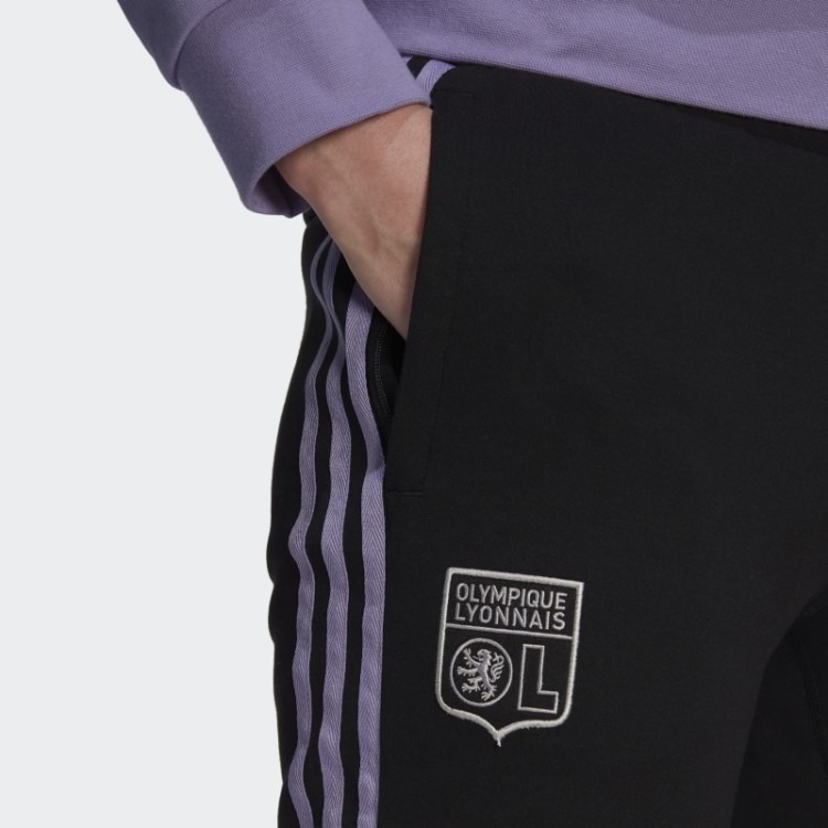 Calça Esportiva Olympique Lyonnais Adidas Preta