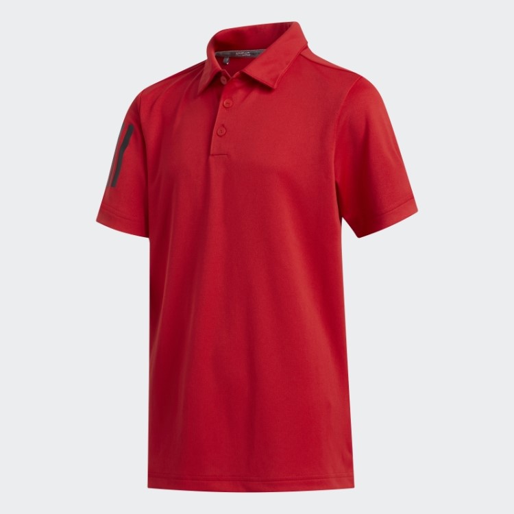 Camisa Polo Com As 3 Listras Vermelho Adidas