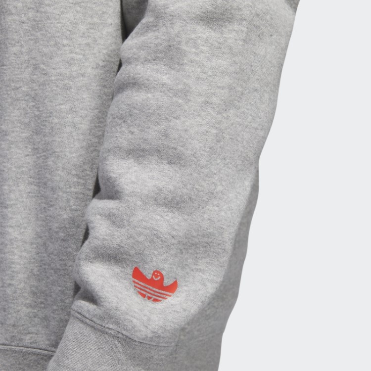 Moletom Gola Redonda Shmoofoil Gráfico Cinza Médio Adidas