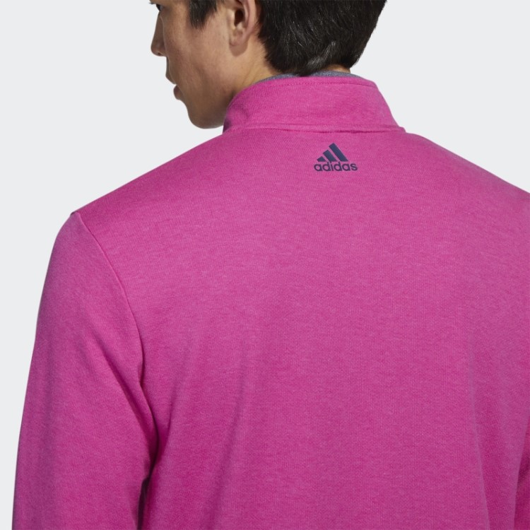 Pulôver Com As Três Listras E Um Quarto De Zíper Fúcsia Mel Adidas