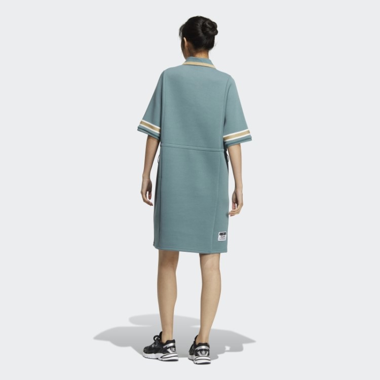 Adidas Moderno Vestido Polo Colegial Nebuloso Esmeralda