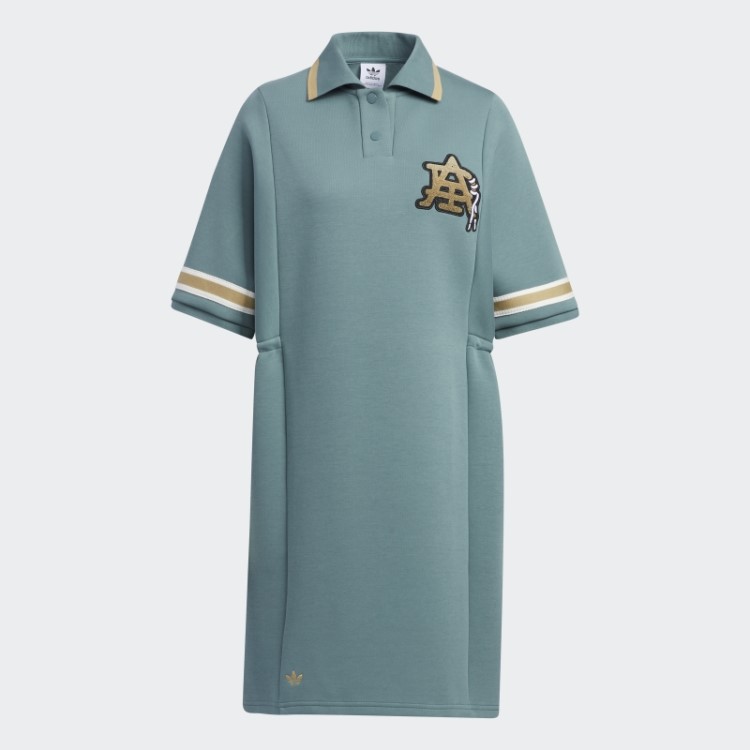 Adidas Moderno Vestido Polo Colegial Nebuloso Esmeralda