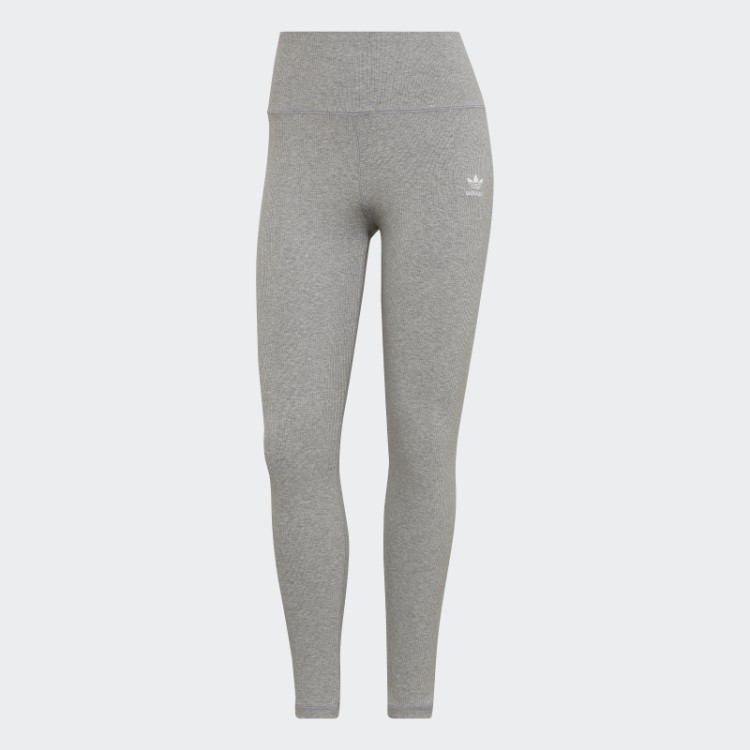 Leggings Adicolor Cinza Médio Essenciais + Nervuras Comprimento 7/8 Adidas