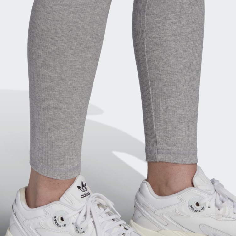 Leggings Adicolor Cinza Médio Essenciais + Nervuras Comprimento 7/8 Adidas