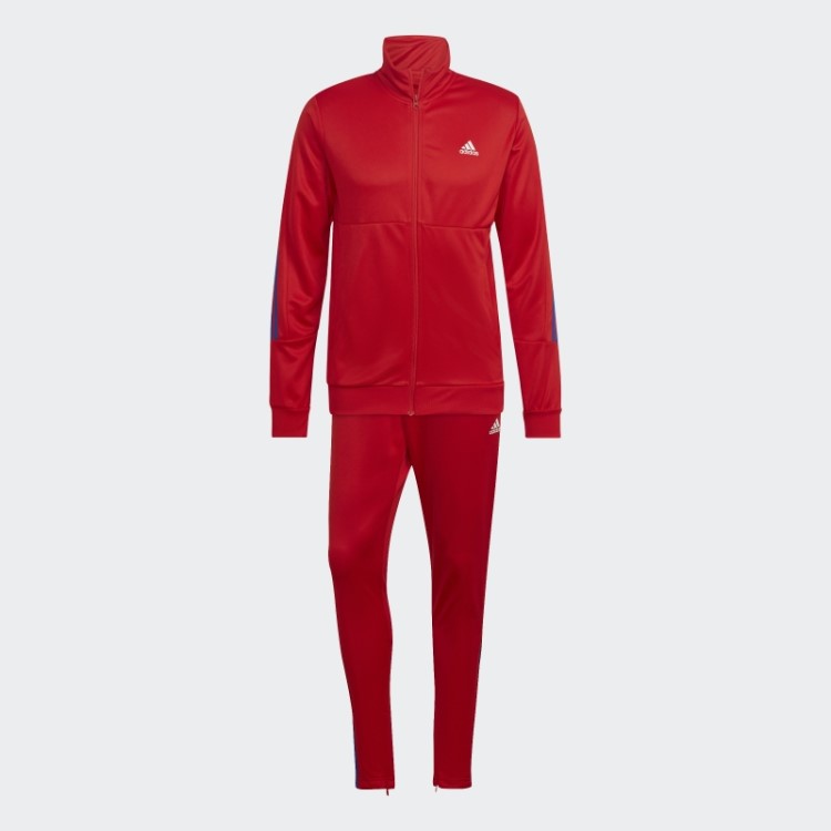 Fato De Treino Adidas Slim Vermelho Com Fecho De Correr