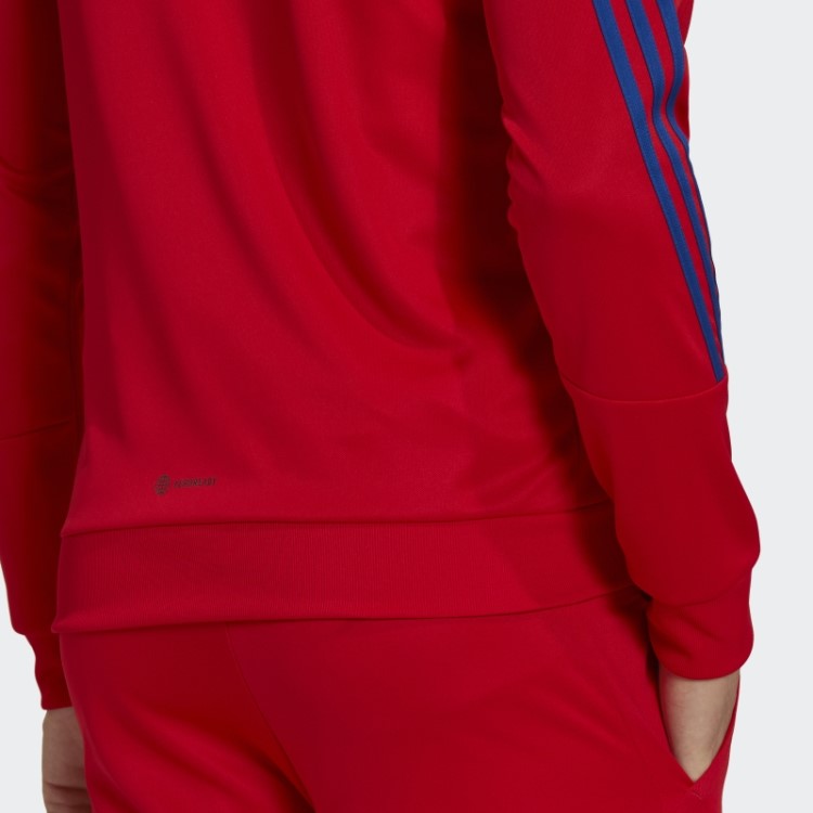 Fato De Treino Adidas Slim Vermelho Com Fecho De Correr