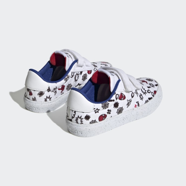 Sapato Branco Fashion Adidas X Marvel Vulc Raid3r Homem-aranha De Velcro