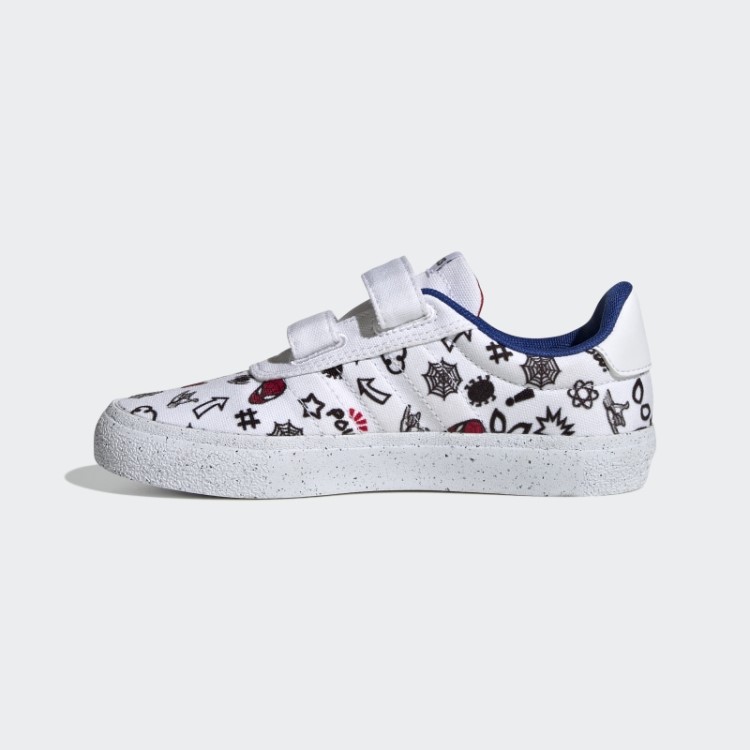 Sapato Branco Fashion Adidas X Marvel Vulc Raid3r Homem-aranha De Velcro