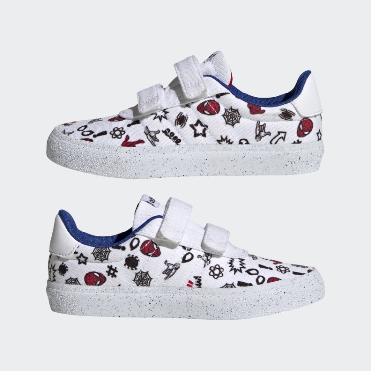 Sapato Branco Fashion Adidas X Marvel Vulc Raid3r Homem-aranha De Velcro