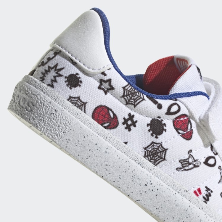 Sapato Branco Fashion Adidas X Marvel Vulc Raid3r Homem-aranha De Velcro