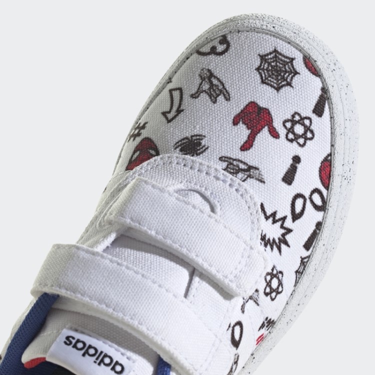 Sapato Branco Fashion Adidas X Marvel Vulc Raid3r Homem-aranha De Velcro