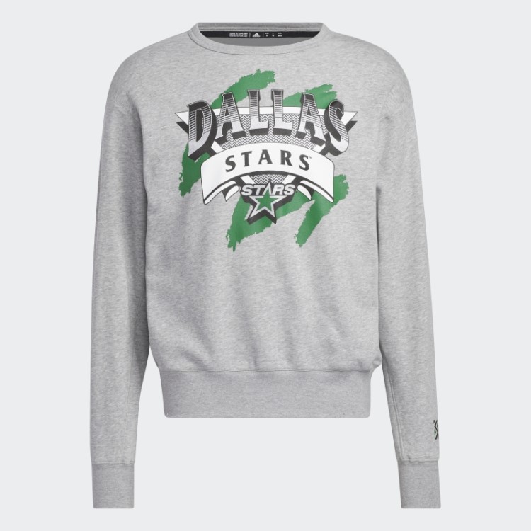 Moletom Cinza Médio Adidas Stars Vintage Crew
