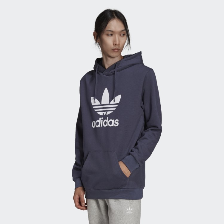 Moletom Com Capuz Adidas Adicolor Classics Azul Marinho