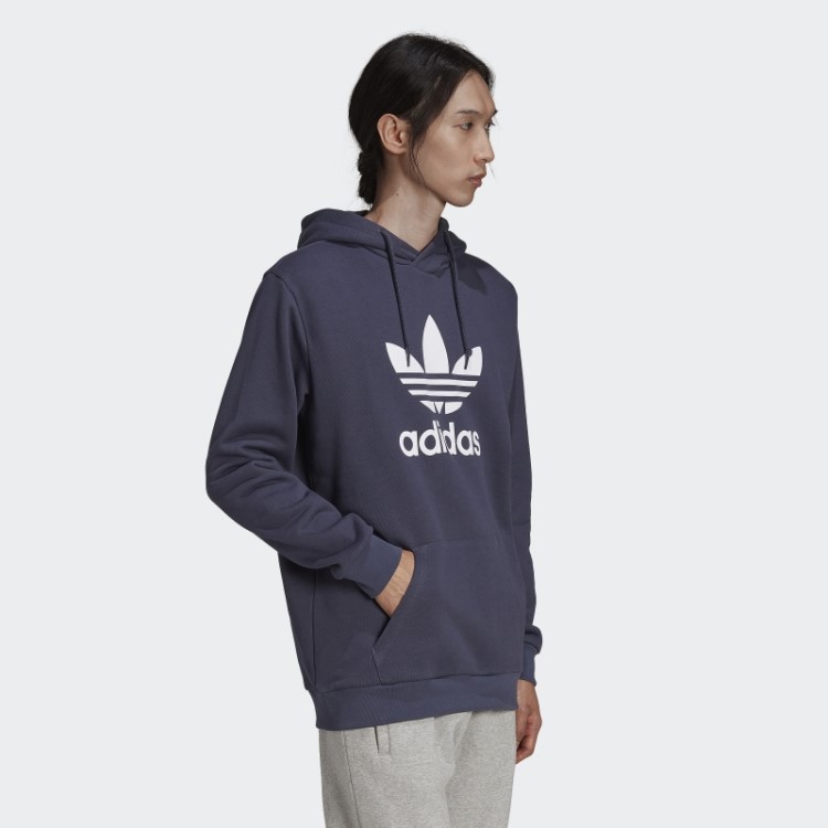 Moletom Com Capuz Adidas Adicolor Classics Azul Marinho