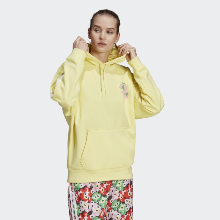 Moletom Com Capuz Adidas X Marimekko Pérola Citrino Quente