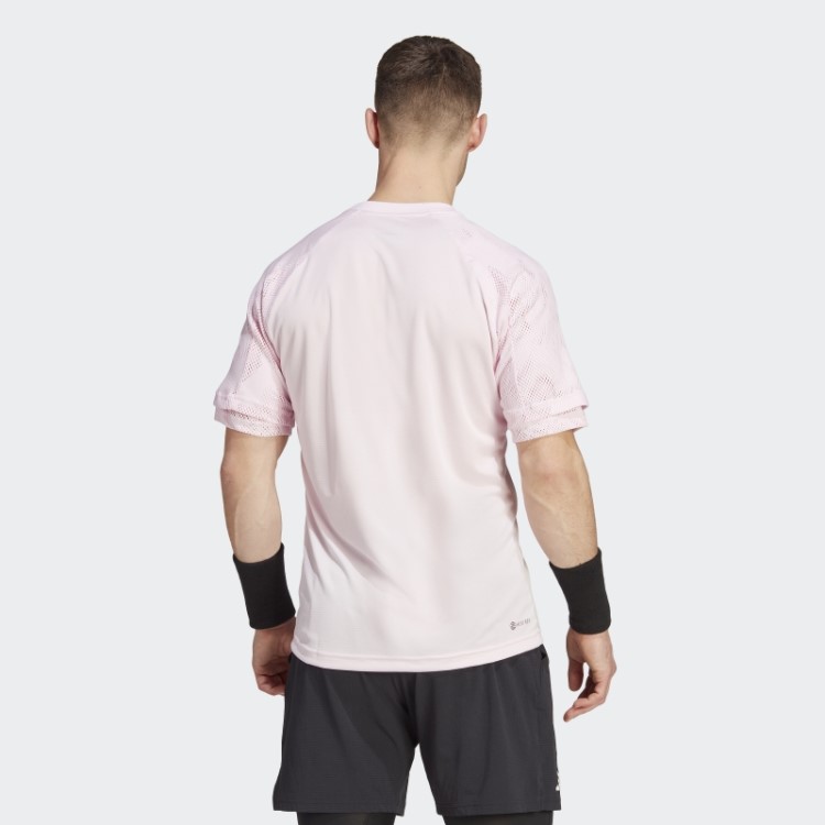Camiseta Melbourne Ergo Tennis Heat.rdy Raglan Rosa Adidas