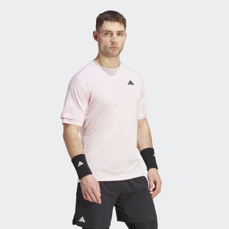 Camiseta Melbourne Ergo Tennis Heat.rdy Raglan Rosa Adidas
