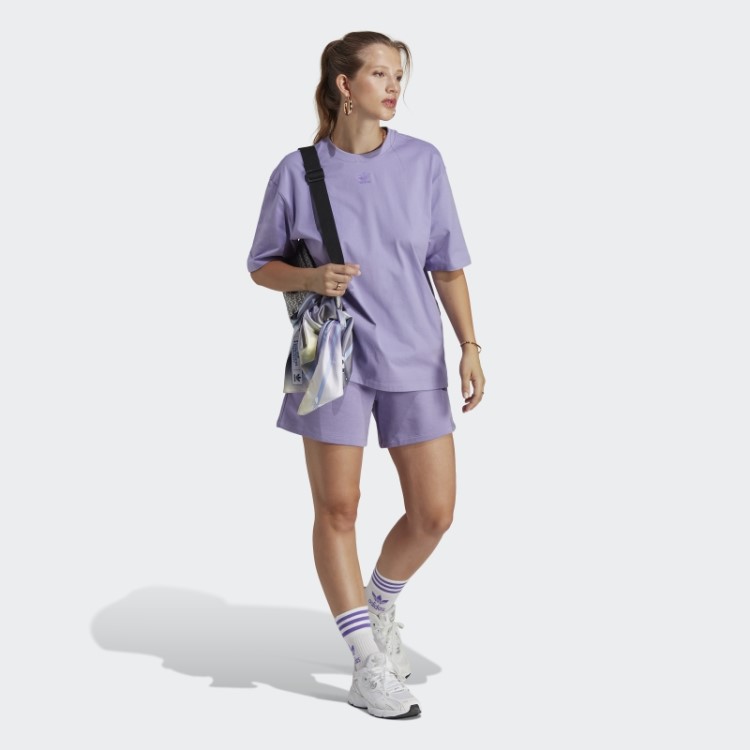 Calção Adicolor Essentials French Terry Adidas Lilás
