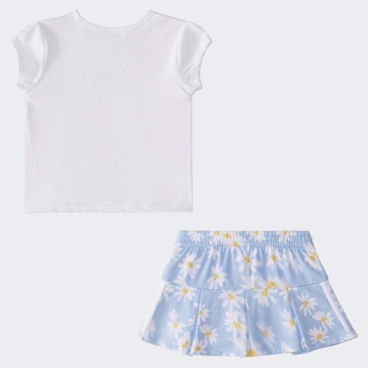 Conjunto Adidas Igss Tee Ft Aop Skort Branco