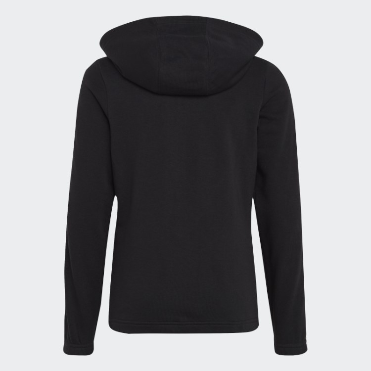 Essentials Moletom Com Capuz E Zíper Nas Três Listras Preto Adidas