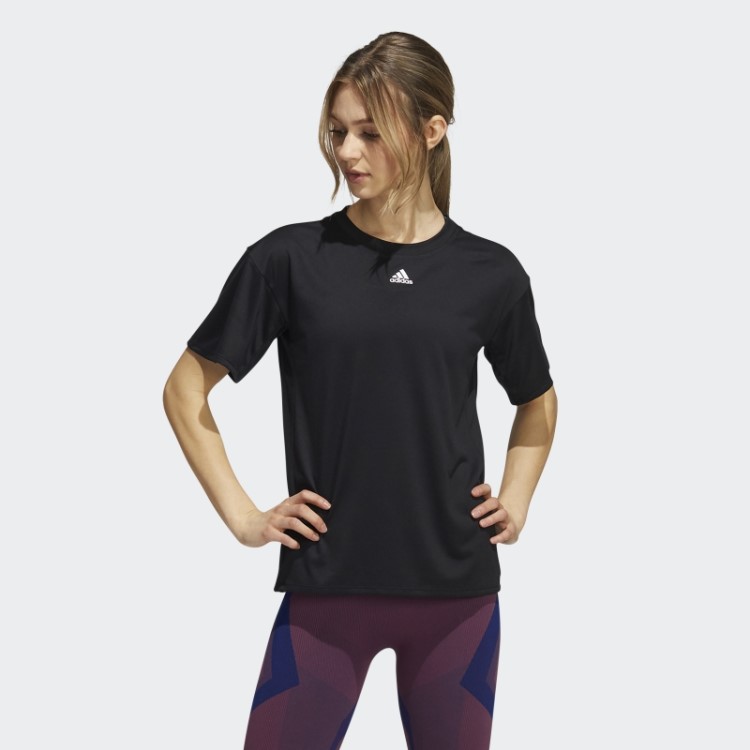 Camiseta Aeroready Preta Com As Três Listras Para Treino Adidas