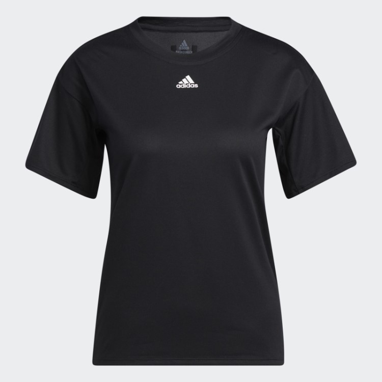 Camiseta Aeroready Preta Com As Três Listras Para Treino Adidas