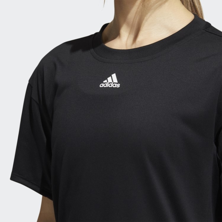 Camiseta Aeroready Preta Com As Três Listras Para Treino Adidas