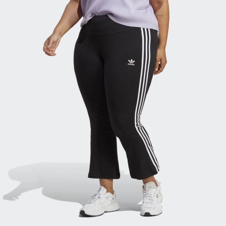 Legging Adidas Black Adicolor Classics 3 Listras 7/8 Flare (tamanho Grande)