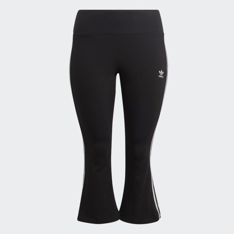 Legging Adidas Black Adicolor Classics 3 Listras 7/8 Flare (tamanho Grande)