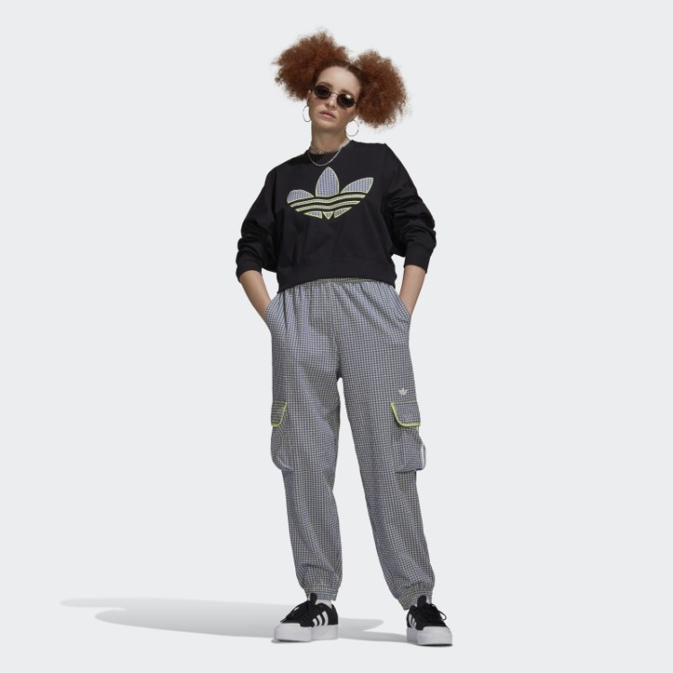 Moletom Solto Adidas Com Aplicação De Trevo Preto