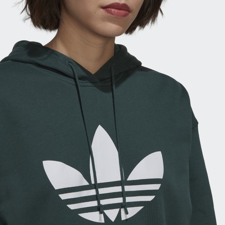 Moletom Verde Mineral Fashion Adidas Adicolor Trefoil