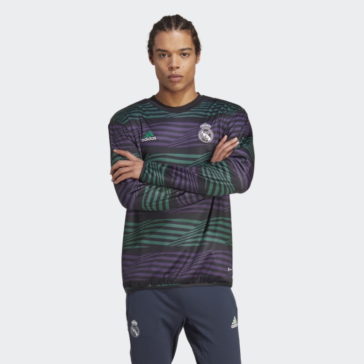 Top Quente Pré-jogo Do Real Madrid Adidas Preto
