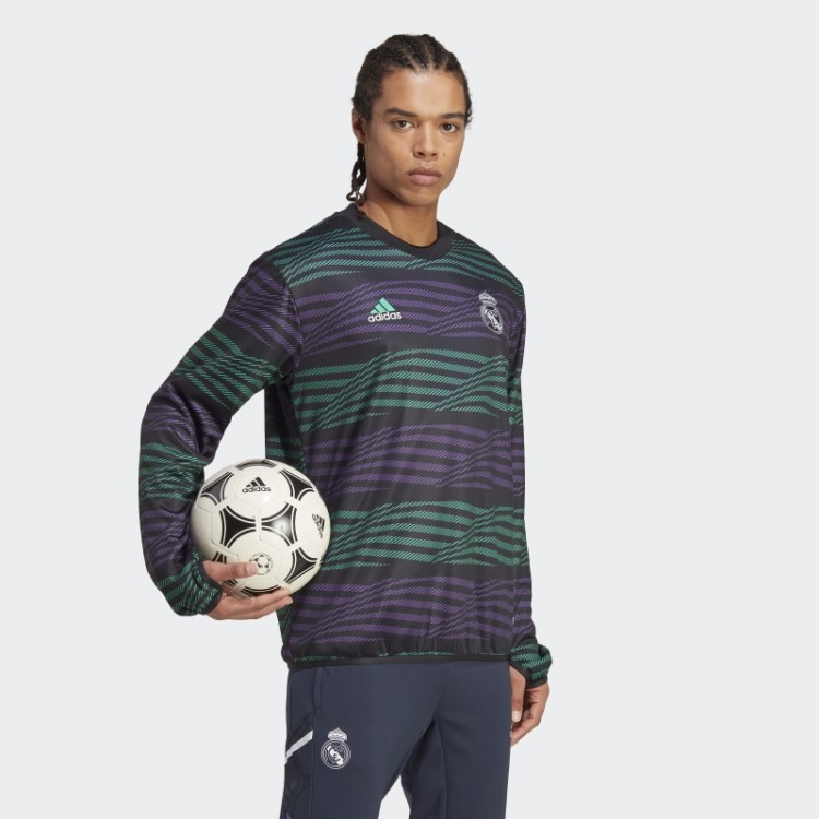 Top Quente Pré-jogo Do Real Madrid Adidas Preto