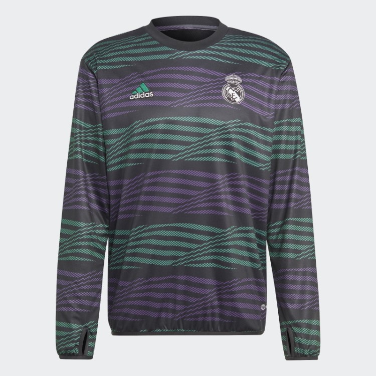 Top Quente Pré-jogo Do Real Madrid Adidas Preto