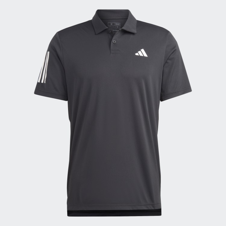 Adidas Club Camisa Polo De Tênis Com As Três Listras Preta