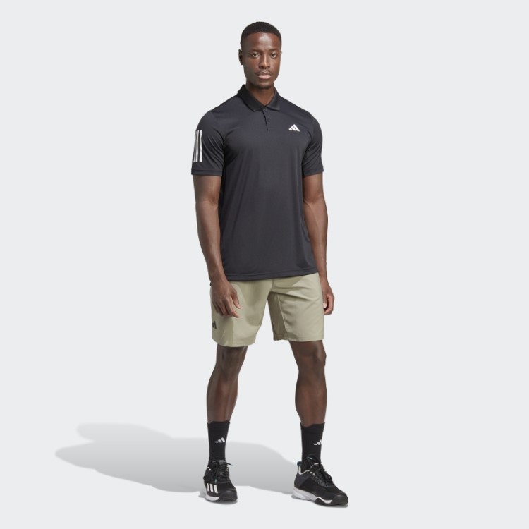 Adidas Club Camisa Polo De Tênis Com As Três Listras Preta