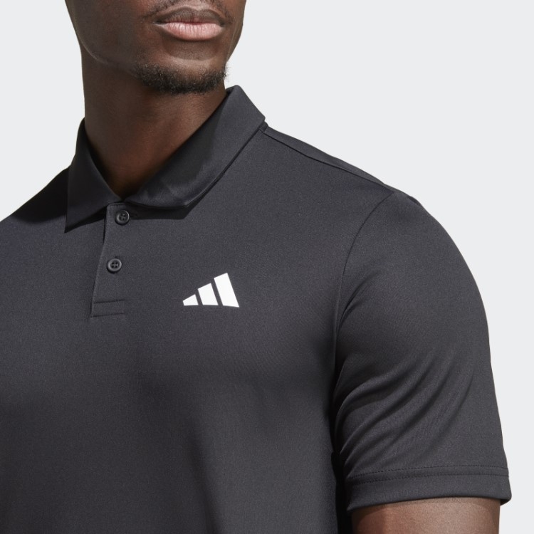 Adidas Club Camisa Polo De Tênis Com As Três Listras Preta