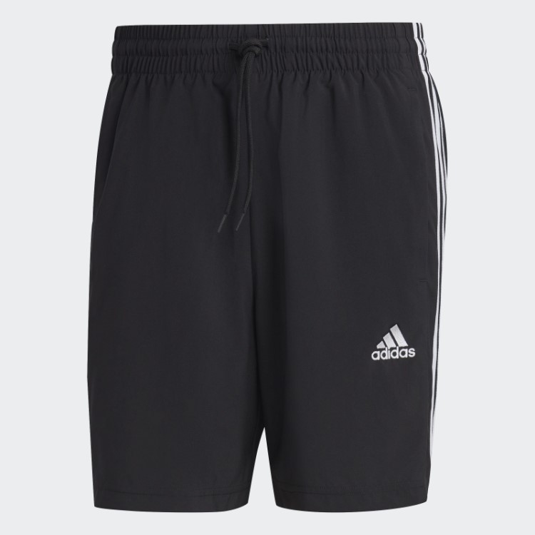 Calção Aeroready Essentials Chelsea Com As 3 Riscas Preto Adidas