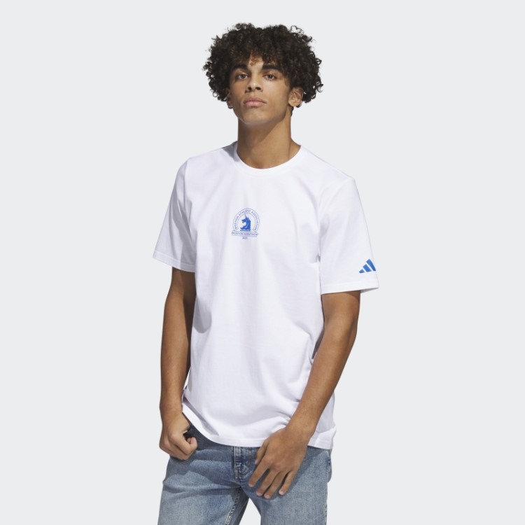 Boston Marathon 2023 Map T-shirt Branca Adidas