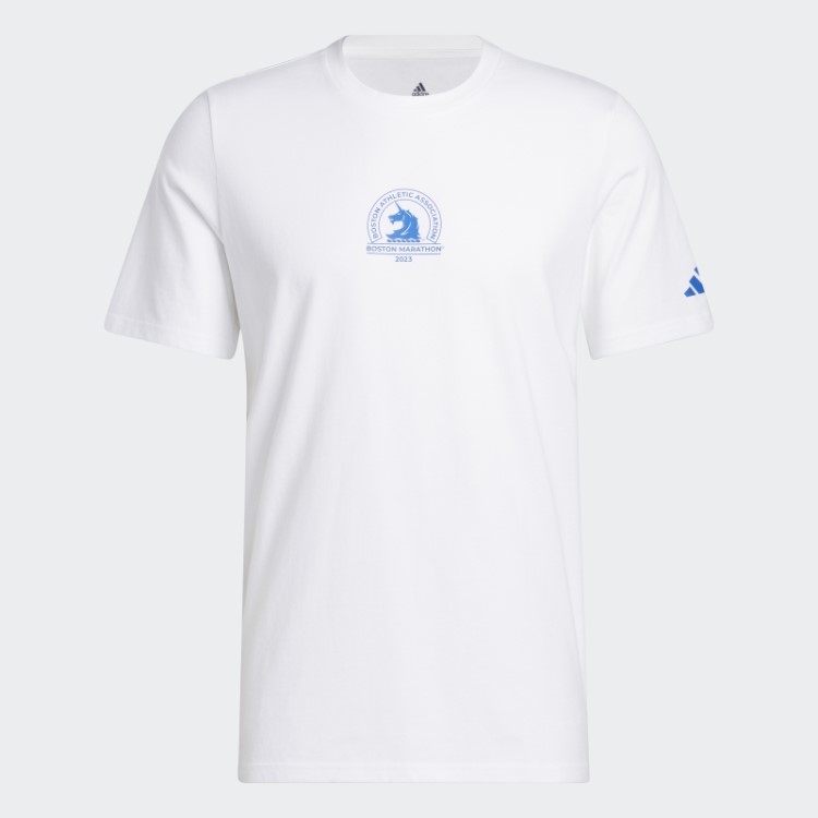 Boston Marathon 2023 Map T-shirt Branca Adidas