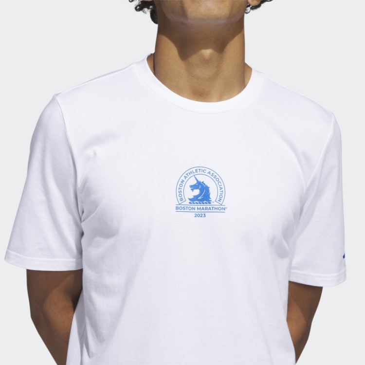 Boston Marathon 2023 Map T-shirt Branca Adidas