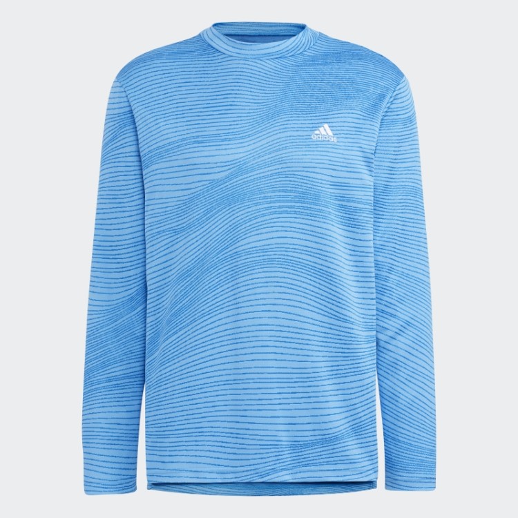 Camisa Manga Longa Adidas Azul Made To Be Remade Com Decote Falso