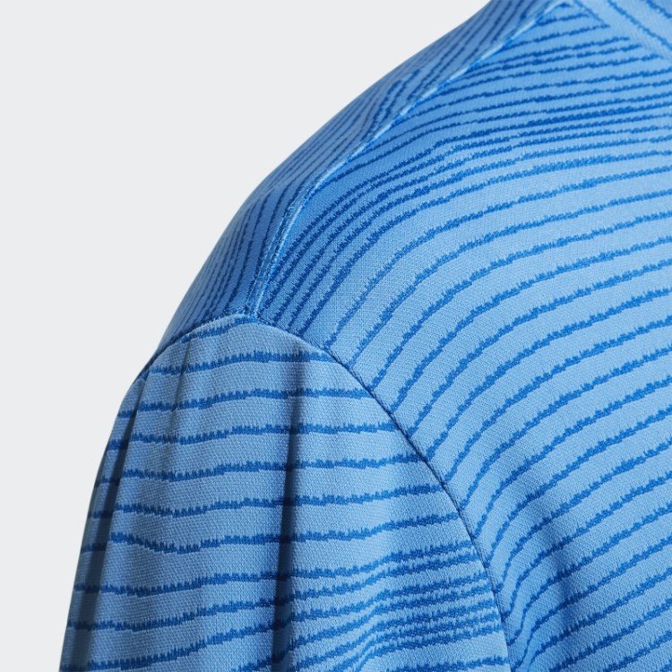 Camisa Manga Longa Adidas Azul Made To Be Remade Com Decote Falso