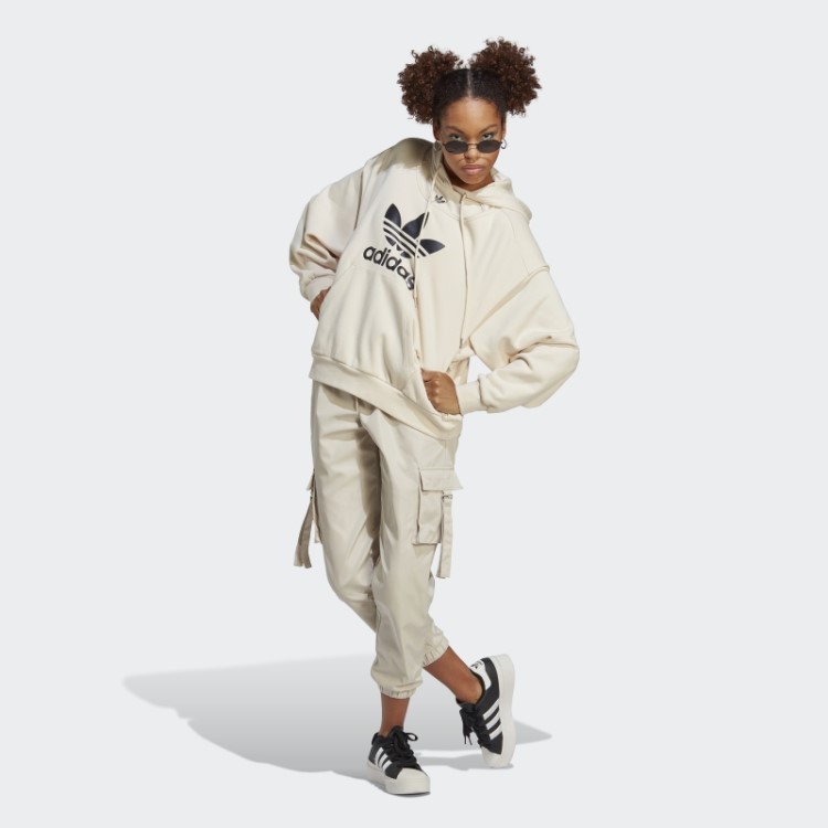 Moletom Com Capuz Branco Sempre Original Adidas Trefoil